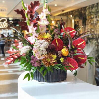 Aranjament floral pentru receptie.