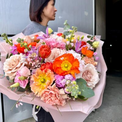 buchet primavara cu maci