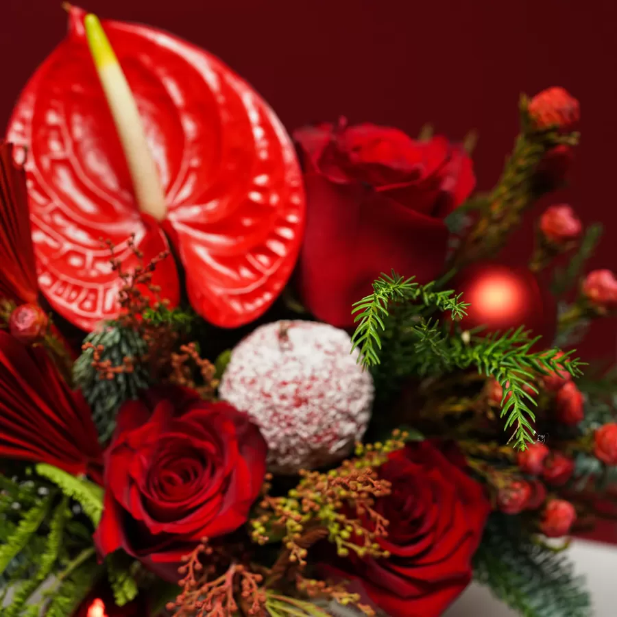 Aranjamentul floral Craciun acasa 1