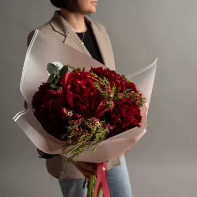 Buchet cu 9 bujori rosii