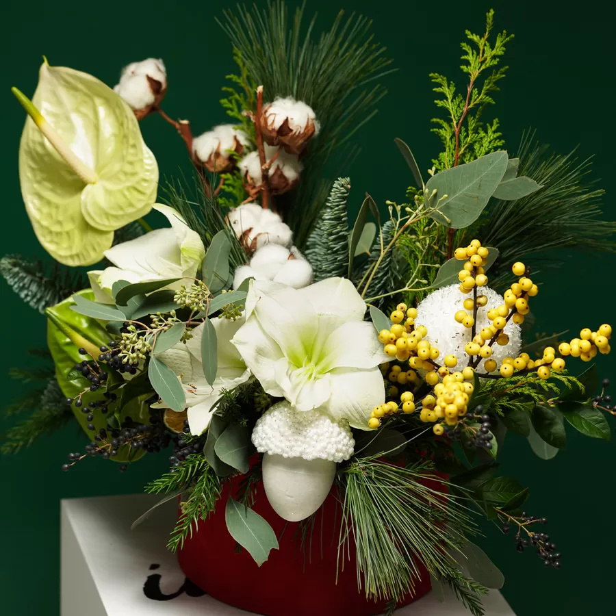 aranjamentul floral iarna