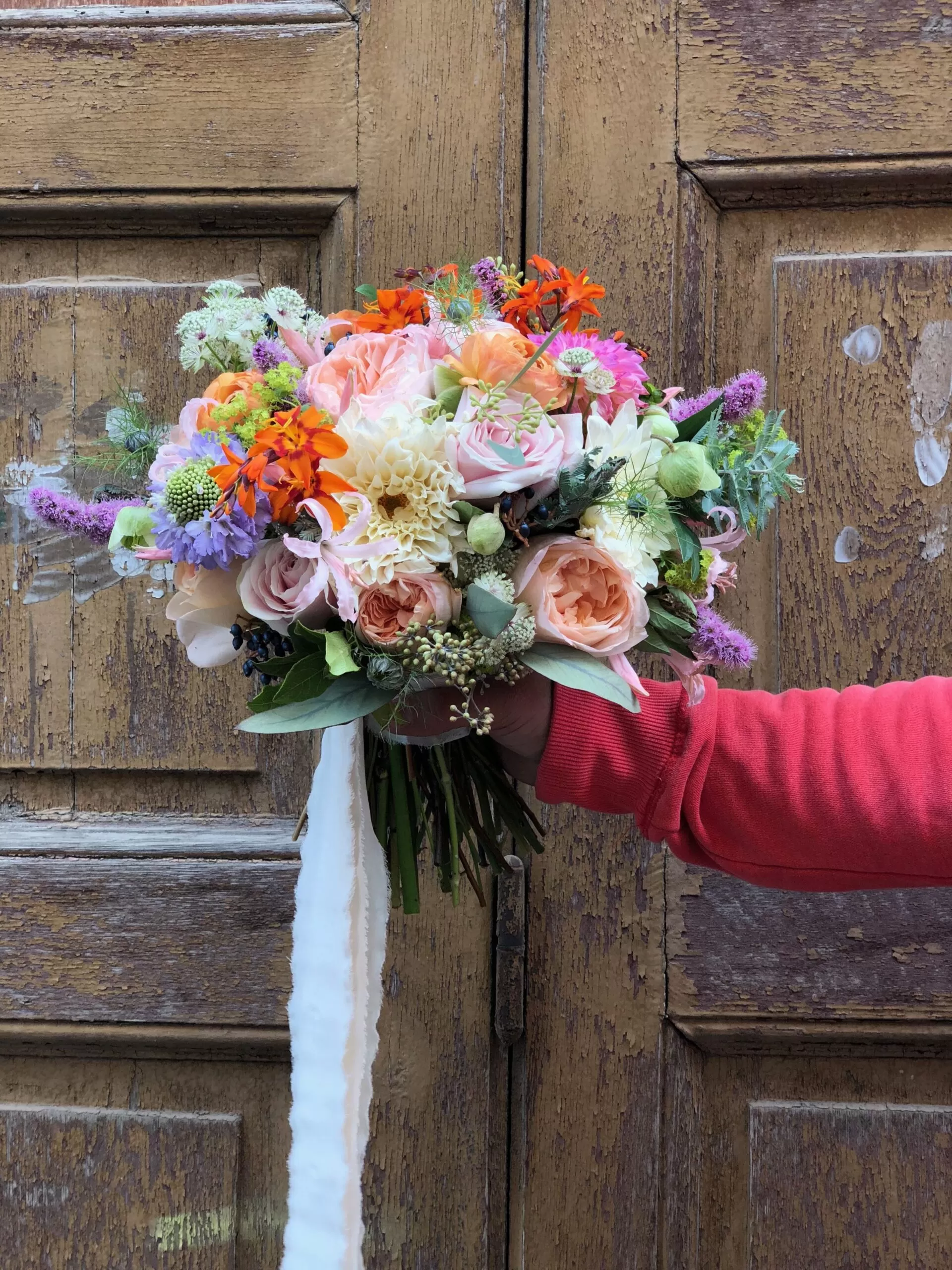 buchet de mireasa colorat