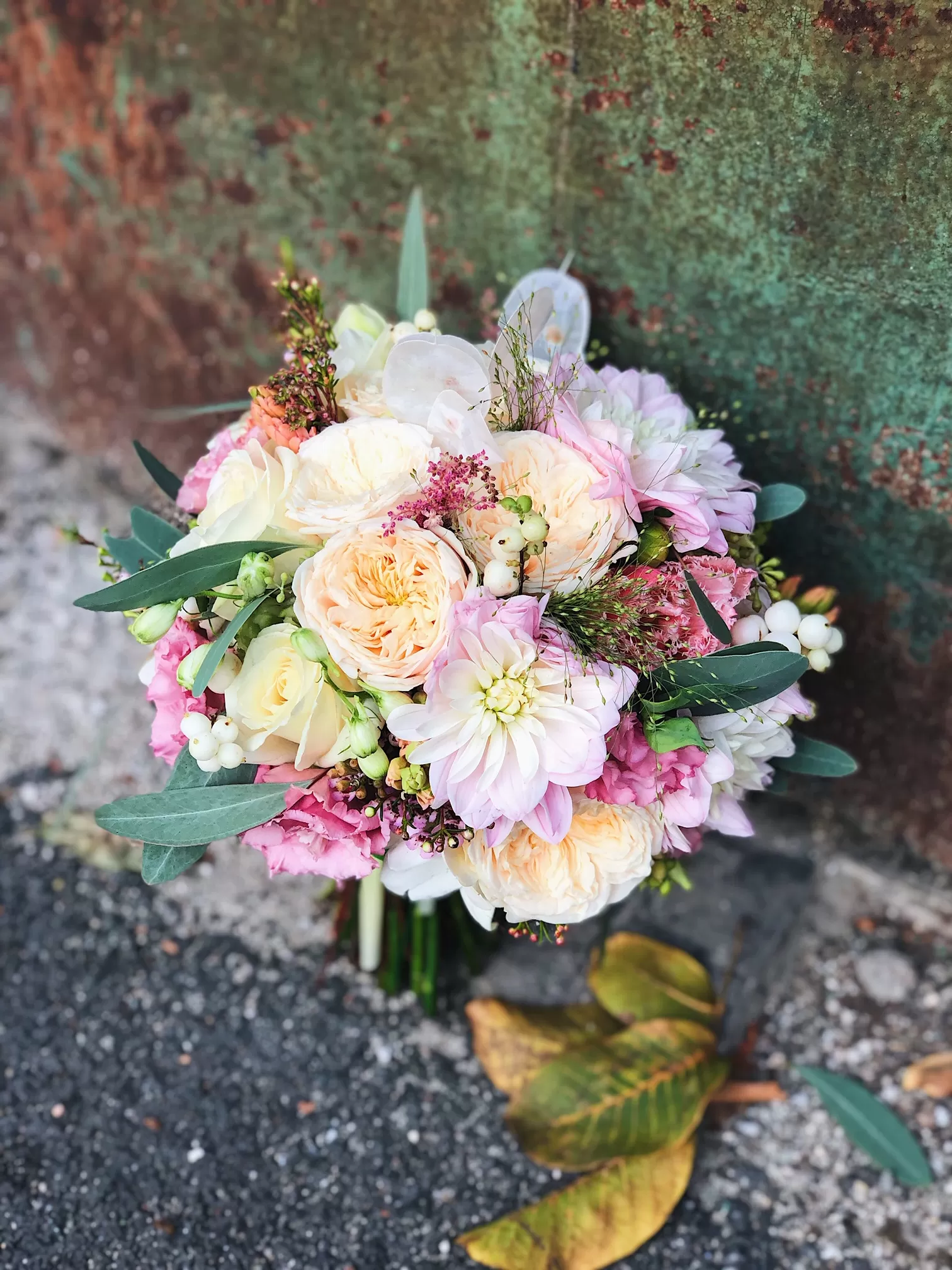 buchet de mireasa nuante de roz